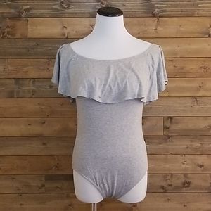 SOPRANO - Ruffle Bodysuit - NWT - Grey - XL